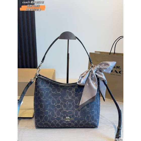 Hobo Shoulder Bag with Scarf Accessory
